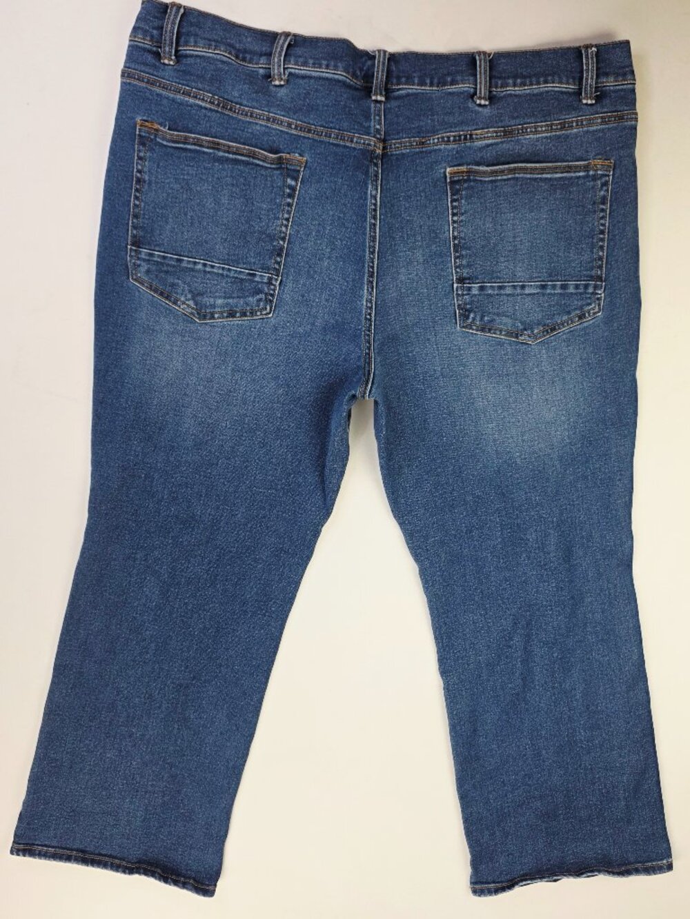 Arizona Bootcut Size 46X29 Mens Blue Denim 5 Pocket Cotton Blend Zip Jeans